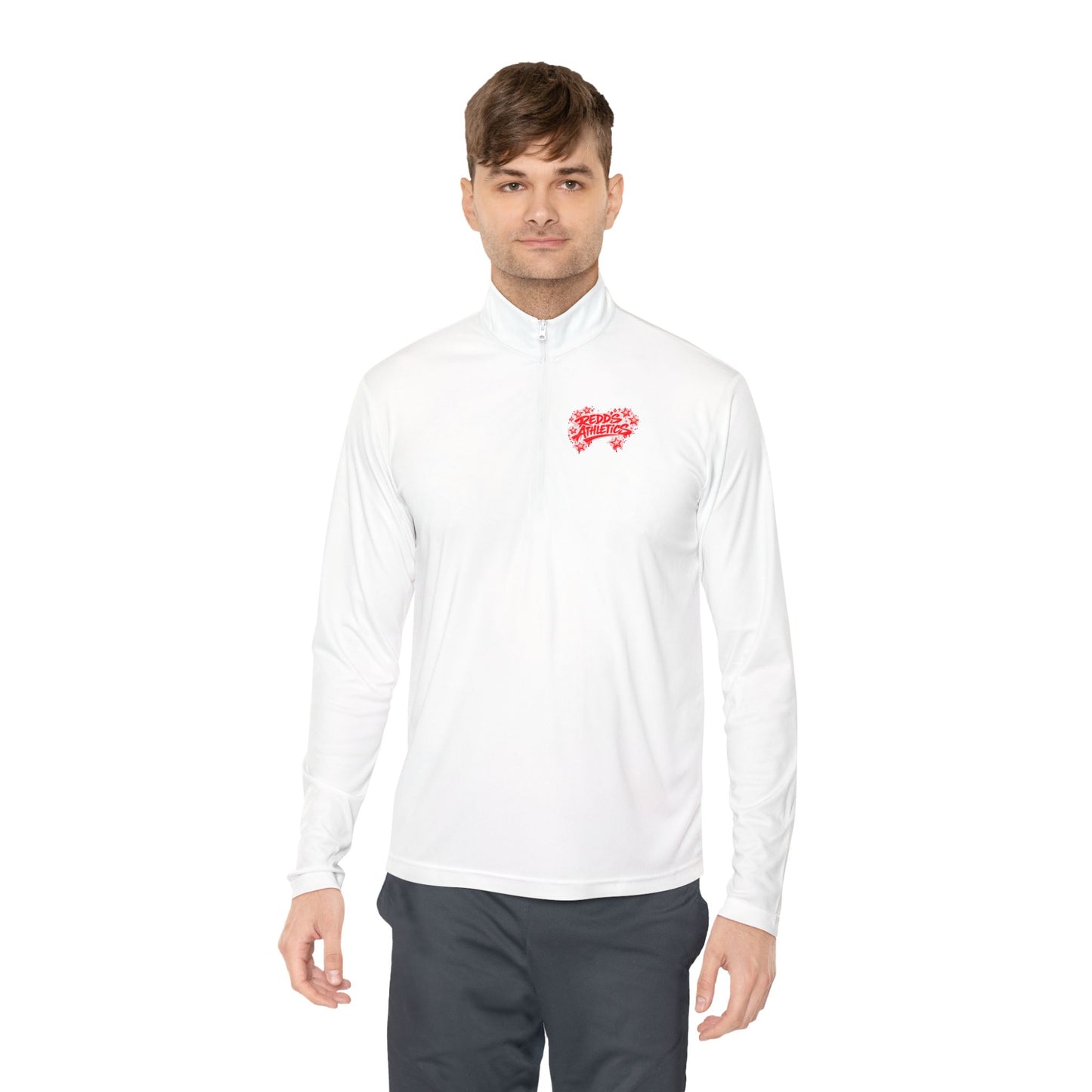 Quarter-Zip Pullover — Redd's Athletics Red Star Logo (Designed With Everyone In Mind)