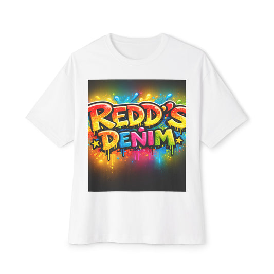 Graphic Tee — "Redd's Denim" Colorful Graffiti Logo
