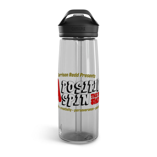Positive Spin Water Bottle, Motivational Hydration Bottle for Fitness, Travel, and Everyday Use, Eco-Friendly Drinkware, 20oz/25oz