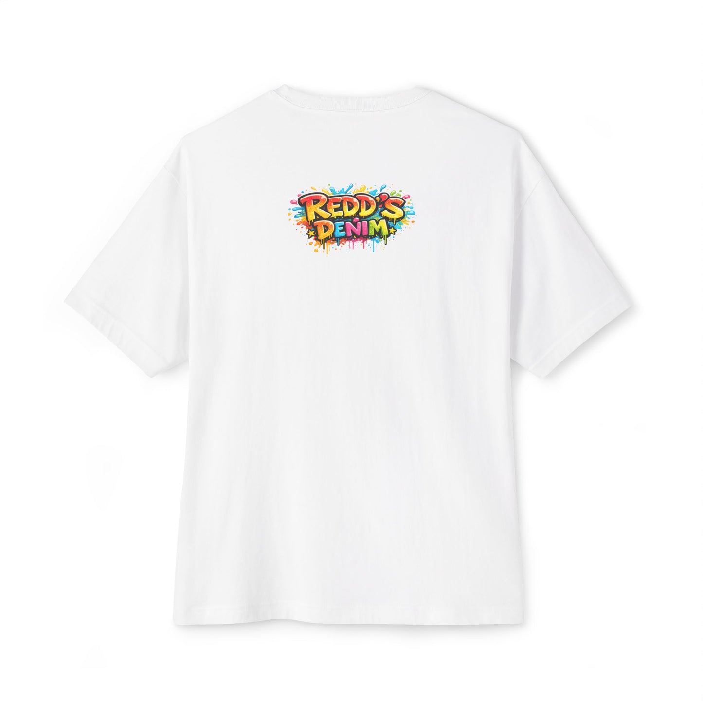 Graphic Tee — "Redd's Denim" Colorful Graffiti Logo